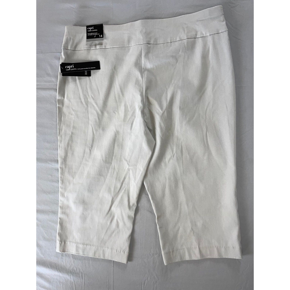 Alfani Tummy Control Pull On Stretch 'Capri' Pants. Light Gray, Women's 14. NWT! - Picture 4 of 5